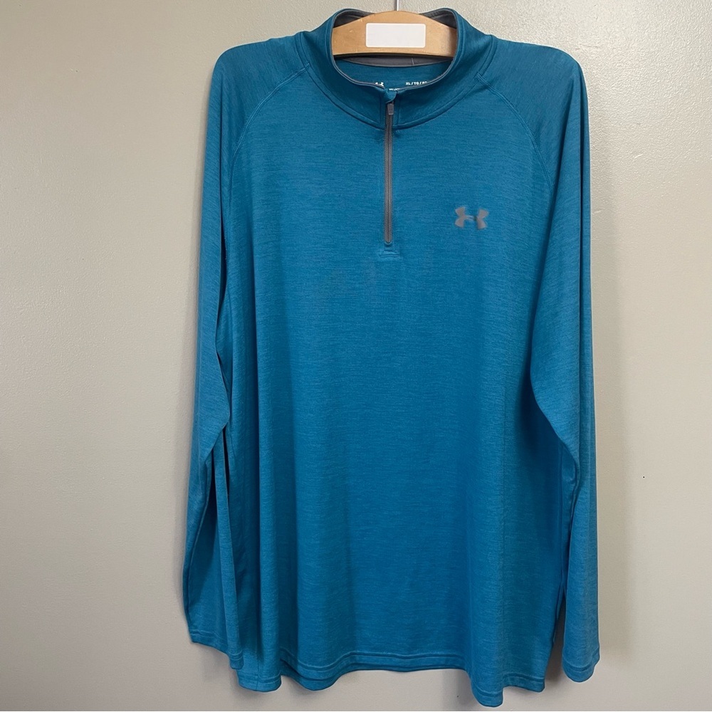 Under Armour Long sleeve quarter zip heat gear running shirt XL loose